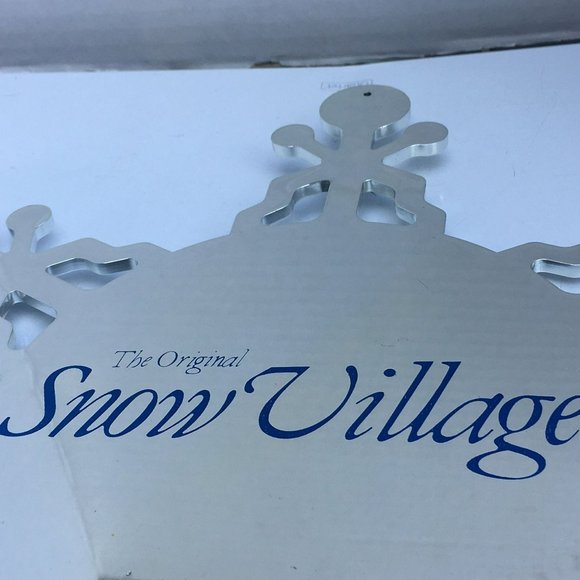 Dept 56 Mirrored Snowflake Sign Ornament, The Original Snow Village - Picture 2 of 5
